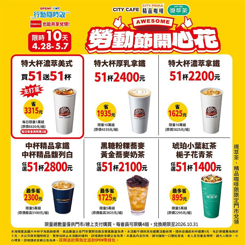 2026【勞動節優惠開跑】連假餐廳、超商咖啡、買一送一折扣懶人包！連假慰勞辛苦的自己～