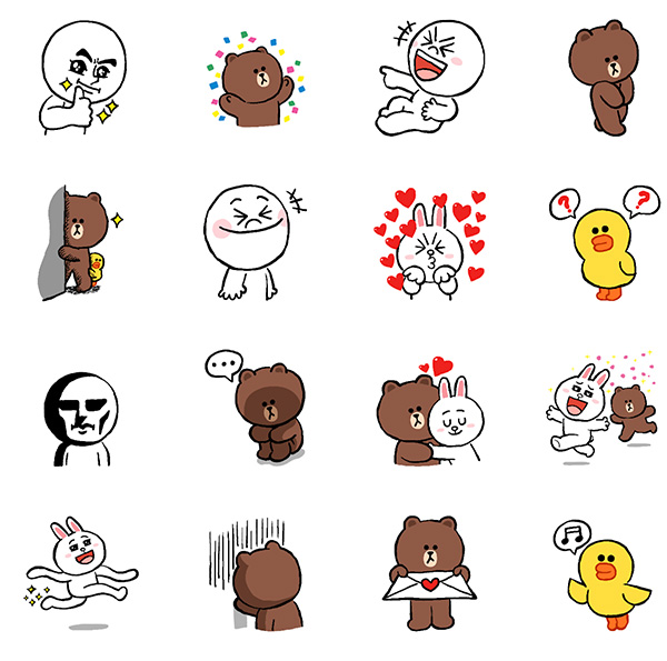 LINE 15 週年限定貼圖-復刻動動版